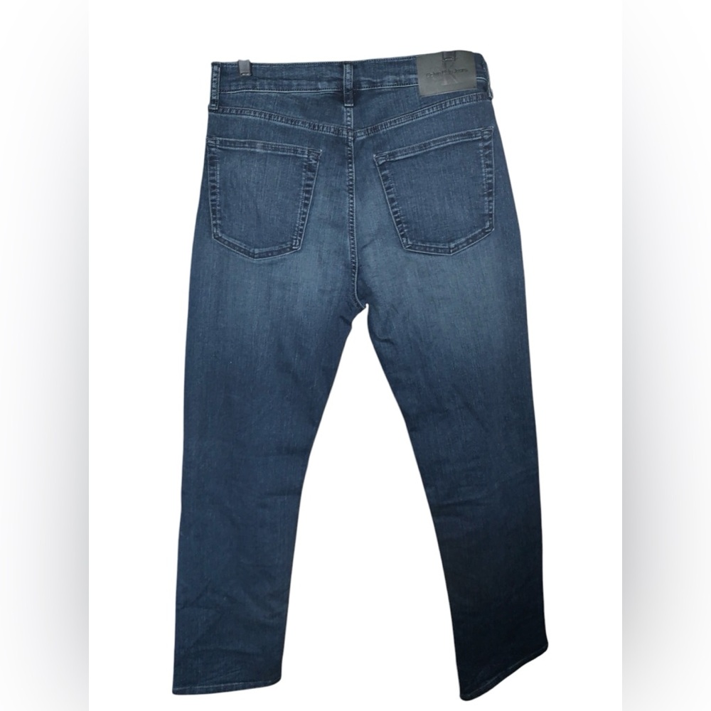 NWOT Calvin Klein Standard Straight Men's Dark Wash Blue Jeans Size 32/32 - Picture 5 of 6